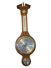 Barigo Analoge Wetterstation Barometer Thermometer Hygrometer Holz Klassisch