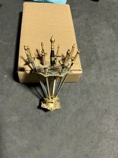 Vintage Toledo Stil Mini Cocktail Stick - Schwerter auf Ständer - Höhe 11 cm