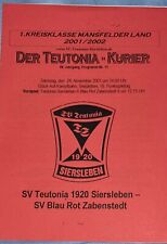 2001/02 1.Kreisklasse SV Teutonia Siersleben - SV Blau-Weiß-Zabenstedt