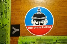 Alter Aufkleber Motorrad Racing Rallye Motorsport NIE OHNE HELM