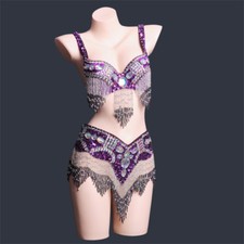 RÄUMUNGVERKAUF C951 Bauchtanz Kostüm 2 Teile  BH und Gürtel belly dance