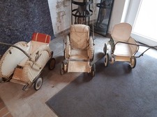 3 alte puppenwagen