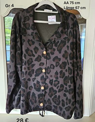 Tredy jacke grau schwarz - jacke, gr.4