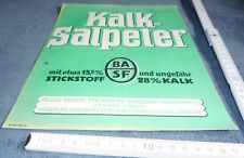 reklame blatt alt BASF  kalk salpeter dünger werbung top vintage deko ca 1925