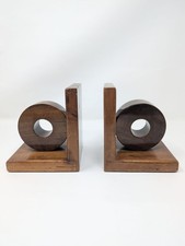 Vintage Holz Buchstützen Art