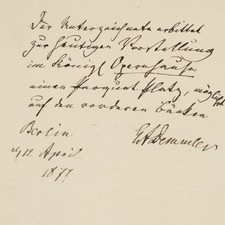Georg Adolph Demmler Autograph