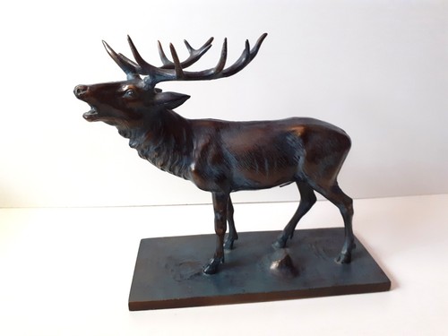 Röhrender hirsch metallguss - hirsch,