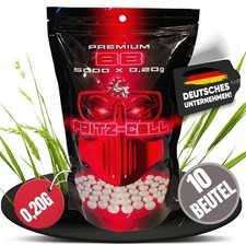 10 x 5000 Airsoft Softair Premium BBs 6mm Fritz-Cell 0,20g im Beutel