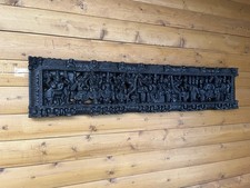 Indisches Relief -  Holz Schnitzerei 