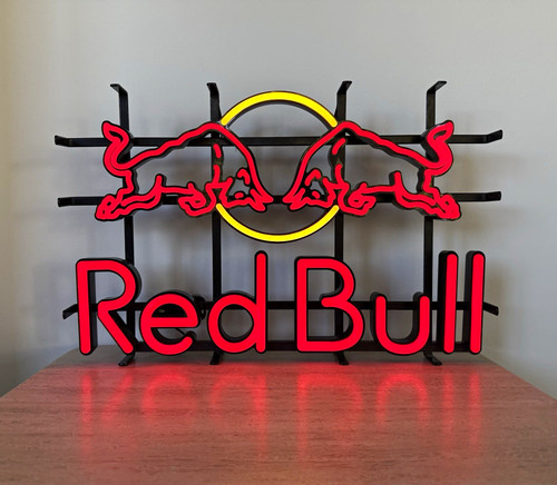 Red bull led neon schild - bull,