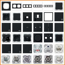 GIRA System 55 E2 Schwarz matt USB Steckdose Rahmen Schalter Wippe Taster