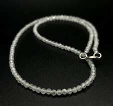 2,5- 3mm Facettierte Regenbogen Mondstein Edelstein Kette 45 cm ( Mond- 28)