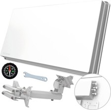 Flachantenne QUAD QUATTRO Premium 4 Teilnehmer FLAT 64 Sat Antenne 4K UHD Full