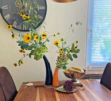  Tiziano Solifleur gebogene Vase Blumenvase Designer Vase 32 cm hoch schwarz   