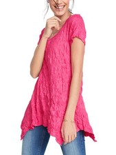 Crinkle tunika bluse shirt - bluse, top