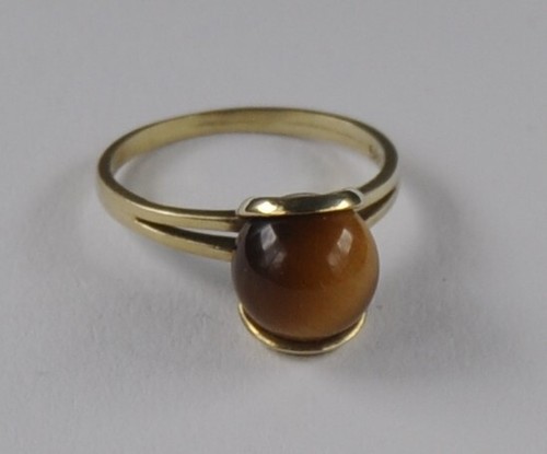 Ring solitär tigerauge - ring,