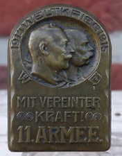 Kappenabzeichen Ku.K Mütze 11. Armee " Mit vereinter Kraft " Orden Auszeichnung
