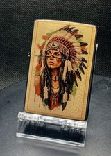 Zippo /  ein original Zippo aus der Gold-Case Fan Edition / Indian Squaw
