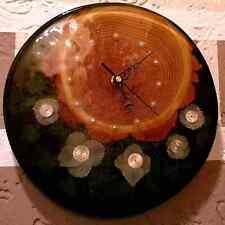 Hochwertige Wanduhr aus Akazienholz und Epoxidharz/Resin 2