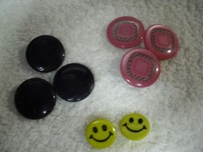 Knöpfe Smiley 15mm (2x), blau