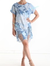 Damen  T-Shirt, Sommer, Lang, 100% Baumwolle, Limitierte Auflage, Moda Italia