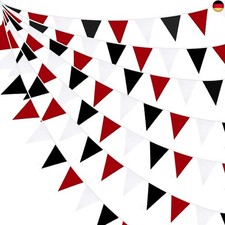 32Ft Wimpelkette Schwarz Weiß