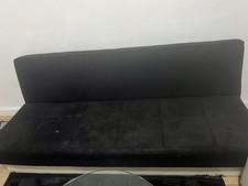 Sofa 1,2,3 Sitzer mit Schlaffunktion Schlafsofa Polstersofa  Schwarz/Weiß