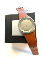 Armbanduhr, Skagen Havene Titanium Quarz mit original Lederarmband, ungetragen!