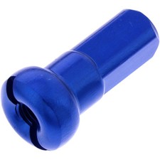 Set von blauen Speichennippeln