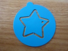 Nutella-Motiv-Schablonen "Stern" - Milchschaum Deko f. Kaffee Cappuccino Kakao