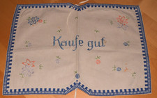Altes Ziertuch "Kaufe gut"