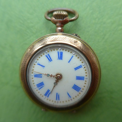 Damen taschenuhr gold - gold,, blaue