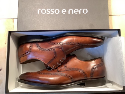 Rosso nero budapester schuhe - rosso, e
