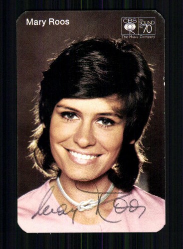 Mary roos autogrammkarte - mary,
