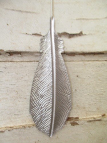 Feder silber hängend metall - silber,