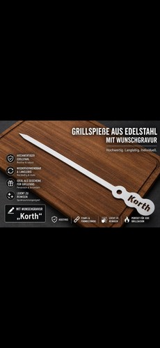 Grillspieß aus edelstahl - x,