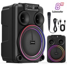 Karaoke maschine Tragbarer Bluetooth Lautsprecher mit Mikrofon AUX TWS FM Radio