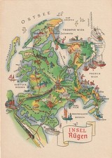 Künstler-AK GF -  Insel Rügen -1958- Zeichnung A. Hoppe- Verlag: VEB Reichenbach