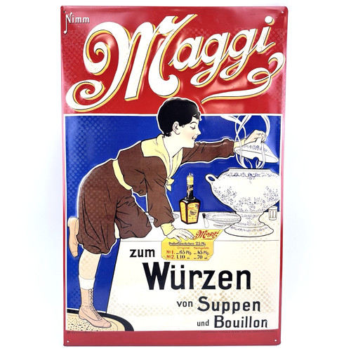 Maggi blechschild geprägt - maggi, |