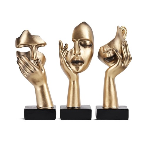 Denker statue stueck gold - statue, 3