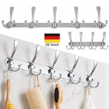 Hakenleiste Kleiderhaken Edelstahl Garderobenhaken Wandhaken Halter 5 / 6 Haken