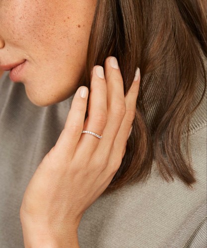 Diamanten goldring memoire - diamanten,