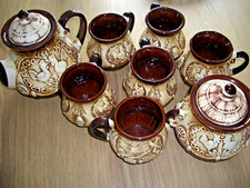 Teeservice Kaffeeservice Tassen Kaffeekanne Zuckerdose Teekänchen Ton Handmade