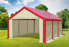 Partyzelt 4x6m Rot Beige PVC