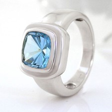 BLAUTOPAS Ring Solitär 585