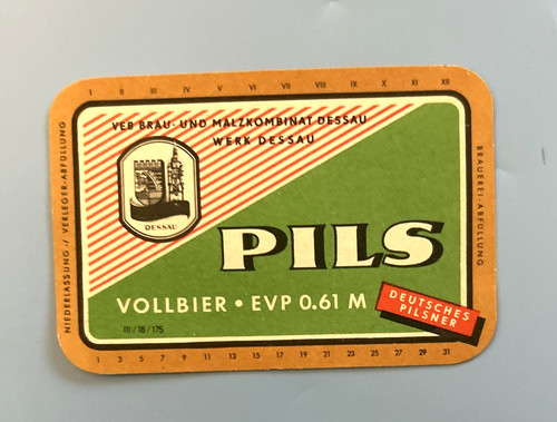 Altes ddr bieretikett beer - altes, ddr-bieretikett-beer