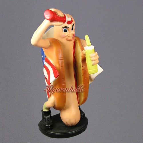 Hot dog mann - werbefigur, imbiss