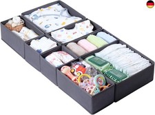 ORLISA 8 teiliges Set Kleiderschrank Organizer für Kleidung, Faltbare Stoff 