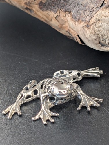 Miniatur frosch figur silber - frosch,