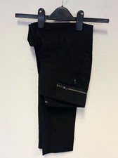 ARMANI EXCHANGE SCHWARZ REISSVERSCHLUSS KNÖCHELGRAZER HOSE GRÖSSE 10